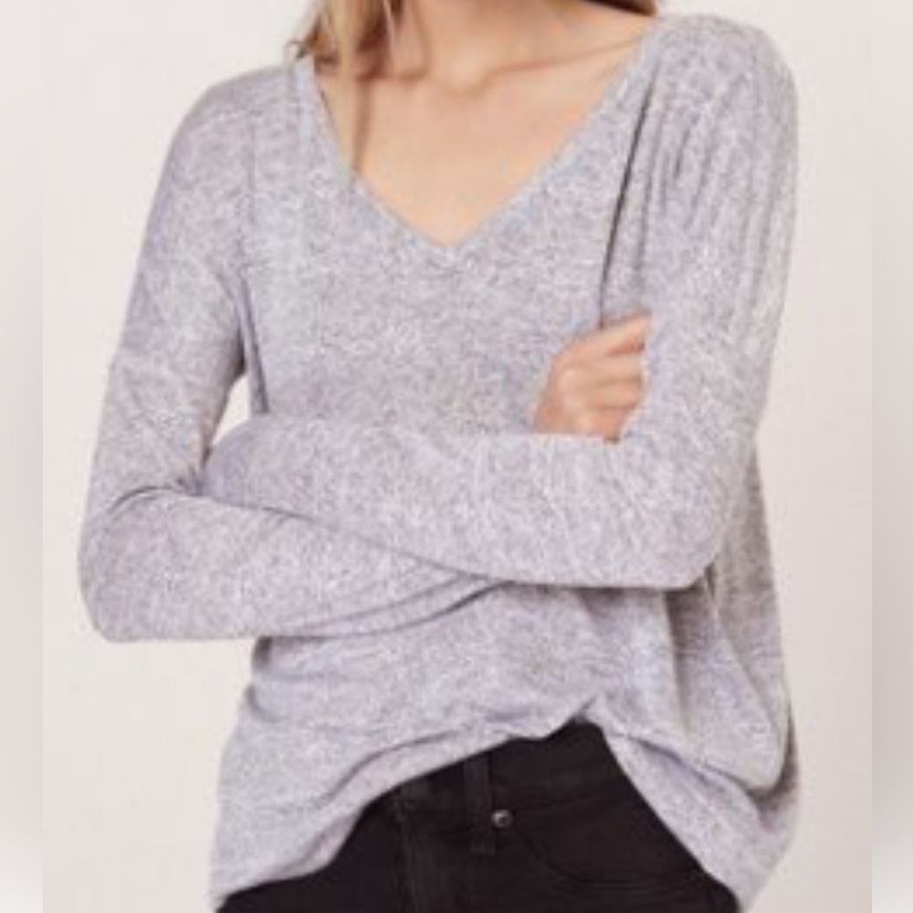 Rag & Bone Gray V-Neck Sweater Womens Size Medium